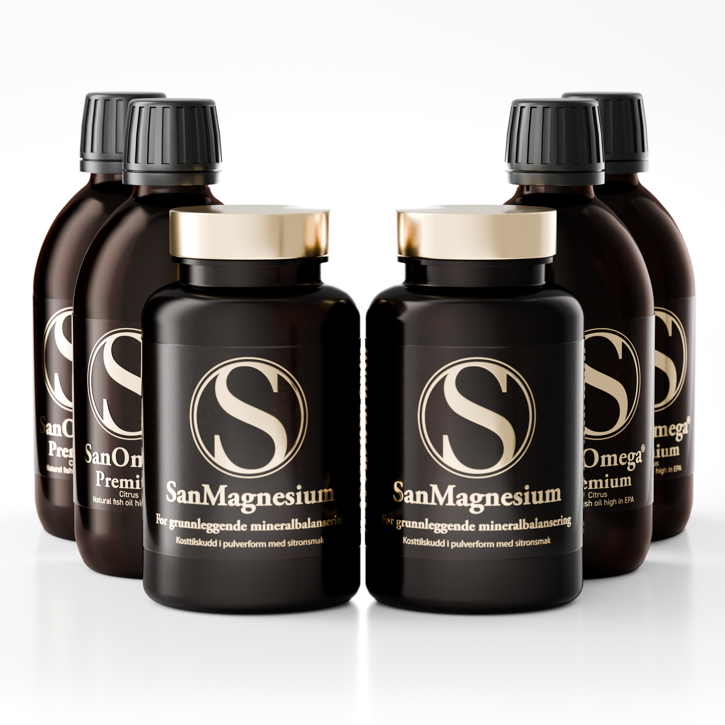 Complete Set 3( Sanomega premium fish oil x4 + SanMagnesium mineral powder x2 )